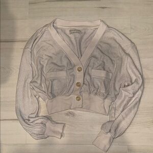 Women's Distressed Cropped Cardigan